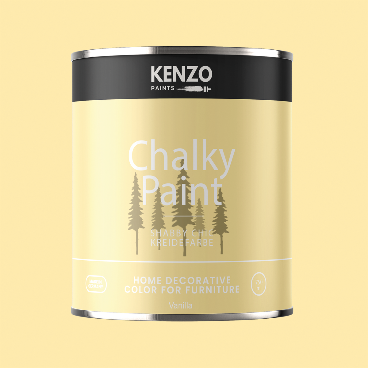 Kenzopaints Chalky Paint 750ml - Vanilla - Kenzopaints