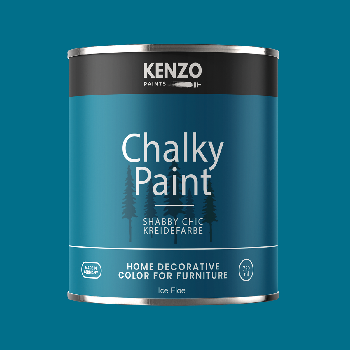 Kenzopaints Chalky Paint 750ml - Ice Floe - Kenzopaints