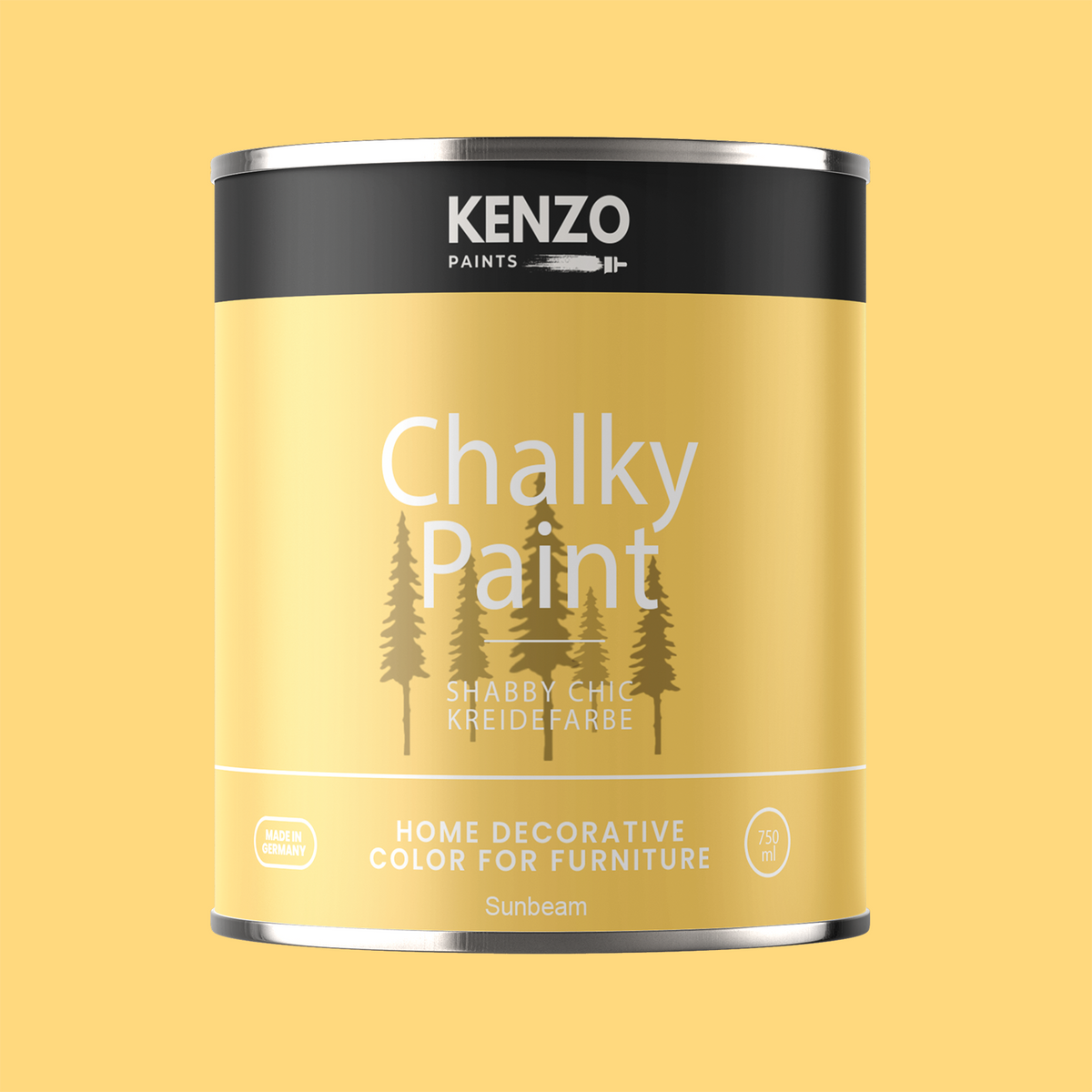 Kenzopaints Chalky Paint 750ml - Sunbeam - Kenzopaints