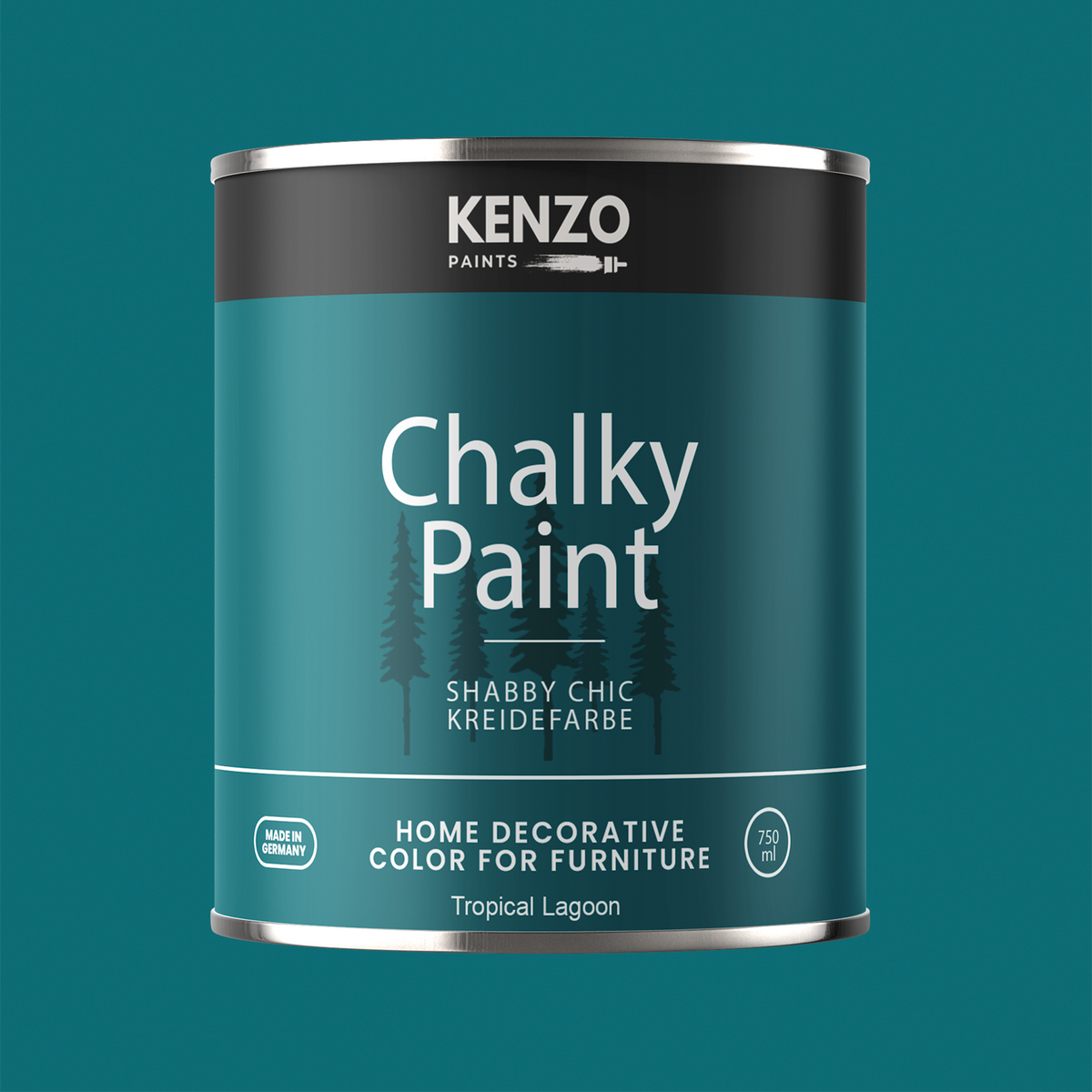 Kenzopaints Chalky Paint 750ml - Tropical Lagoon - Kenzopaints