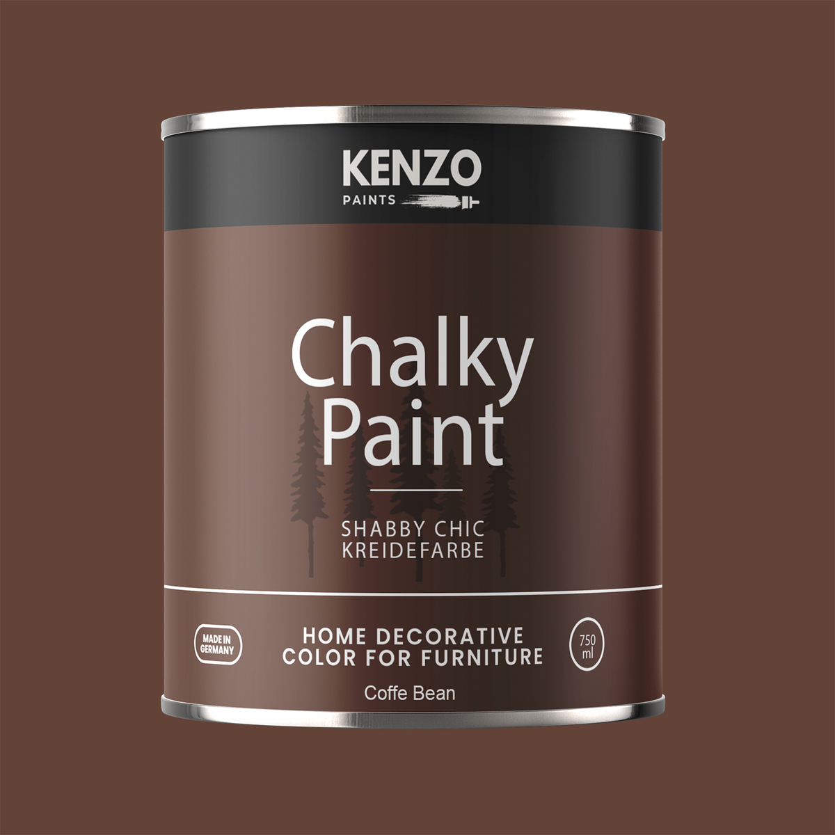 Kenzopaints Chalky Paint 750ml - Coffee Bean - Kenzopaints