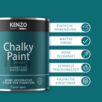 Kenzopaints Chalky Paint 750ml - Tropical Lagoon - Kenzopaints