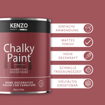 Kenzopaints Chalky Paint 750ml - Berry Kiss - Kenzopaints