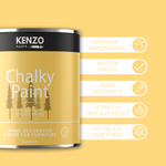 Kenzopaints Chalky Paint 750ml - Sunbeam - Kenzopaints