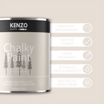 Kenzopaints Chalky Paint 750ml - Vintage White - Kenzopaints