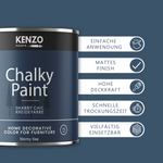 Kenzopaints Chalky Paint 750ml - Stormy Sea - Kenzopaints