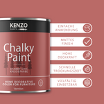 Kenzopaints Chalky Paint 750ml - Vermilion - Kenzopaints