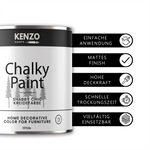 Kenzopaints Chalky Paint 750ml - White - Kenzopaints